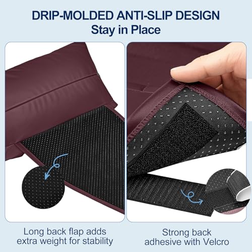 Recliner Pillow, Adjustable Neck & Head Support Pillow - color: Burgundy