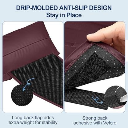 Recliner Pillow, Adjustable Neck & Head Support Pillow - color: Burgundy