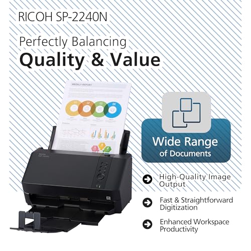RICOH SP-2240N Easy-to-Use Compact Color Duplex Document Scanner - size: SP-2240N