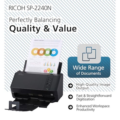 RICOH SP-2240N Easy-to-Use Compact Color Duplex Document Scanner - size: SP-2240N