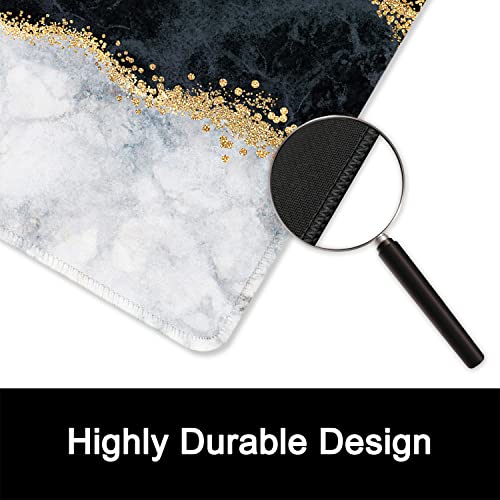 ITNRSIIET Mouse Pad with Stitched Edge Premium Textured Smooth Precise Operation Waterproof Washable Non-Slip Rubber Base Desktop Protection Mat, 10.2×8.3×0.12 inches, Abstract Art Marble - color: Pattern Abstract Art Marble