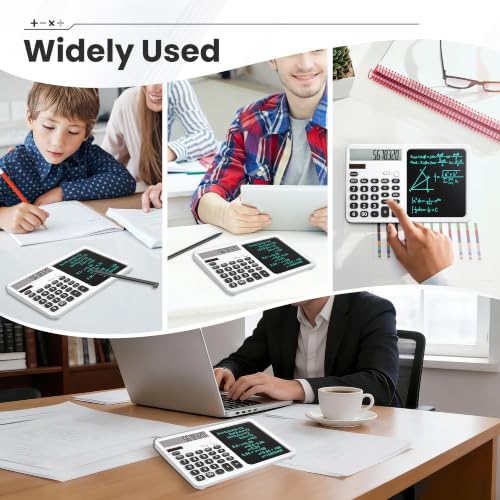 Desk Calculator with LCD Writing Tablet & Foldable Kickstand
