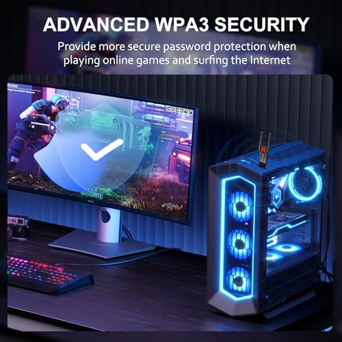 Panda Wireless PAU0F AXE3000 Tri Band (2.4/5 / 6 GHz) WiFi 6E USB 3.0 Adapter - Windows 10/11, Zorin, MX Linux, EndeavourOS, Mint, Ubuntu, Manjaro, openSUSE, Fedora, Kali and Raspbian