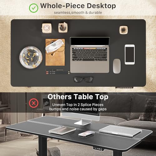 JOY worker Small Electric Stand Up Desk, 40" Whole Piece Height Adjustable - color: Black, size: 40" * 20"