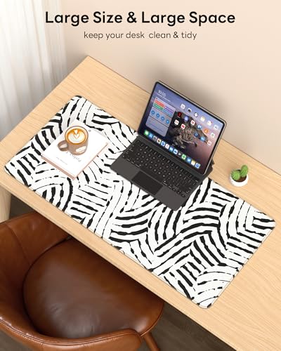 Mouse Pad 31.5x15.7in Large Desk Mat Non-Slip for Office - color: Tiger Stripes, size: 31.5" x 15.7"