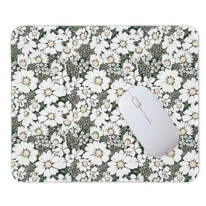 Mouse Pad for Desk with Stitched Edge, Premium Cute Washable Mouse Pads. Computer Mousepad with Non-Slip Rubber Base, Mousepads for Laptop, 9.25x7.75x0.12 inch (Daisy Fields) - color: Daisy Fields