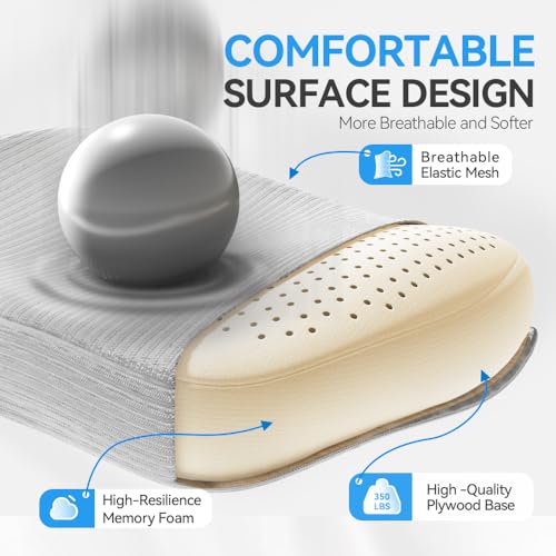 Ergonomic Office Chair, Mesh Home Office Desk Chairs with 3D Headrest - color: Grey