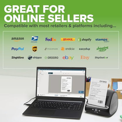 DYMO LabelWriter 5XL Label Printer Bundle Prints Extra-Wide ShippingLabels (UPS USPS) from Amazon eBay and More Perfect for eCommerce Sellers Includes 5 Extra-Large Shipping Labels (1100 Total) - style: 5XL Bundle