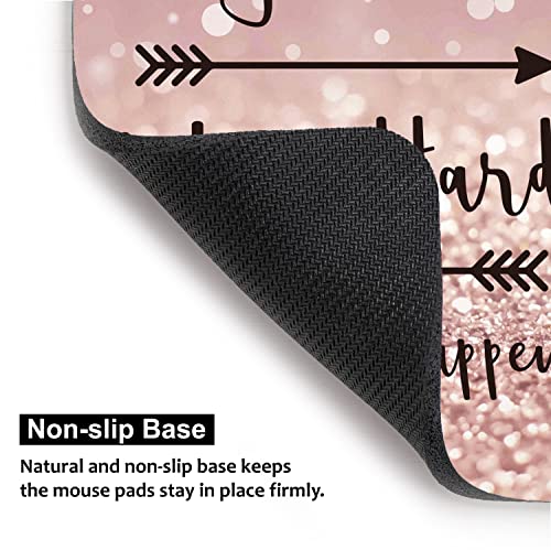 Audimi Small Mouse Pad 6 x 8 Inch, Mini Mouse Pad Thick for Laptop Wireless Mouse Home Office Travel, Portable & Washable (Stay Positive) - color: Stay Positive