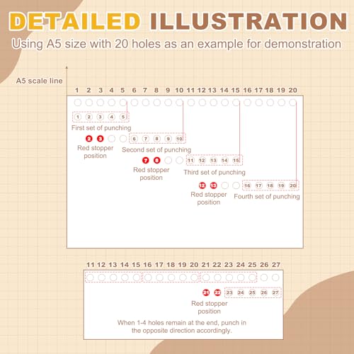 PATIKIL 5 Hole Paper Puncher, Hole Punch Binding Machine Spiral Coil Binder with 10Pcs 30 Ring Loose Leaf Binder Spines 5 Sheets Capacity for DIY Planner Scrapbook Office, Dark Gray - color: Dark gray