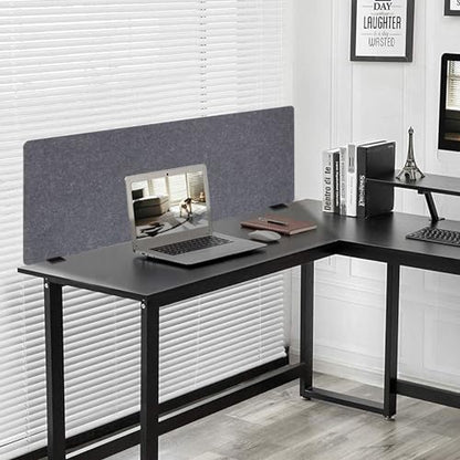 59.1"x 23.8" Desktop Privacy Panel, Clamp-on Office Partition, Desk Divider for Schools, Offices, Meeting Rooms, Reduce Noise