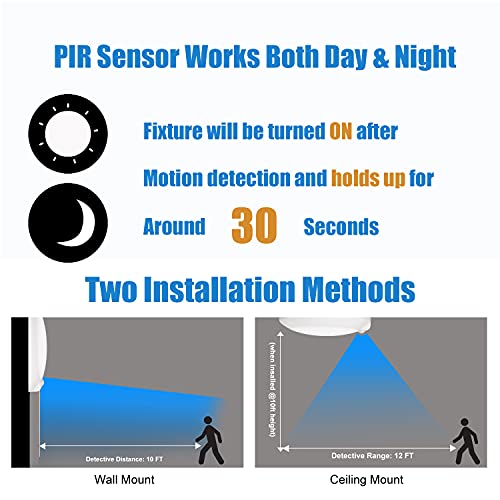 Closet Lights Motion Sensored, LED Closet Light Motion Activated, 5000K Daylight 6-7/8 Inch 10W Motion Sensor Ceiling Light, Closet Lights Wired, Pantry Light 90CRI, No Battery, Damp Rated ETL - color: 5000K Daylight