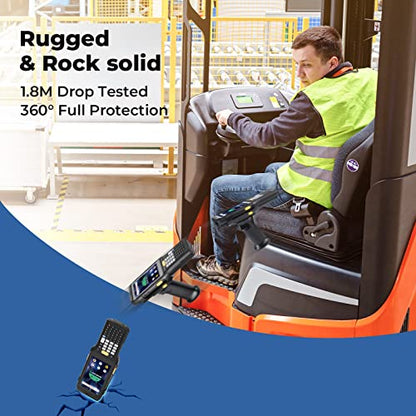 MUNBYN 2026 Android 13 Barcode Scanner PDA083, Works with Zebra Mid Range 4750MR Scanner, Inventory Handheld PDA with Trigger Handle, 1D/2D/QR Code for Warehouse Logistics