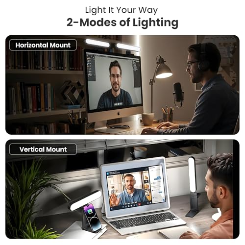 Monitor Light Bar for Computer & Laptop – Remote&Touch Control, Streaming Video Light, Adjustable Key Light for Desk & Zoom Meetings, Screen Lamp with Remote Control, USB Powered Computer Light
