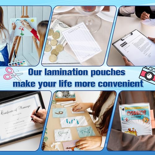 200 Pack 3 mil Lamination Pouches 5.5" x 8.5" Clear Half Page Laminating Pouches Photo Size Laminating Sheets Thermal Laminate Pouch for Menu Flashcards Sign Flyer Certificates - size: 5.5x8.5inch