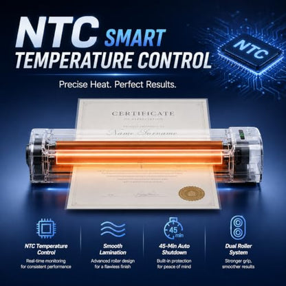 13 Inch Laminator Machine with 30 Laminating Sheets, A3 11-in-1 Hot & Cold Thermal Laminator for Teachers, 60S Fast Warm-Up, 450mm/min, Never-Jam Design Laminate for Home, Office, School -White