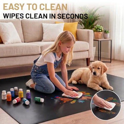 Black Hardwood Floor Chair Mat, Heavy Duty Plastic Desk Protector | 36" x 48" Durable Mat for Rolling Desk Chairs, Protects Tile, Laminate, Vinyl Floors in Home Office and Gaming Rooms - size: 36x 48inch- black