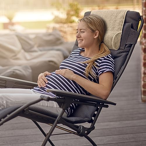 Weysat Recliner Pillow Neck Head Support Roll Non Slip Fleece Adjustable Neck Chair Headrest Cushion for Travel Home Office Recliner Couch Sofa Armchair Support and Pain Relief(Light Camel) - color: Solid