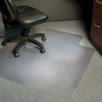 ES Robbins Chair Mat for Low Pile Carpet- Rectangle with Lip, Vinyl 36" x 48", Clear (128053) - size: 36" x 48", style: Lip (20 x 10)