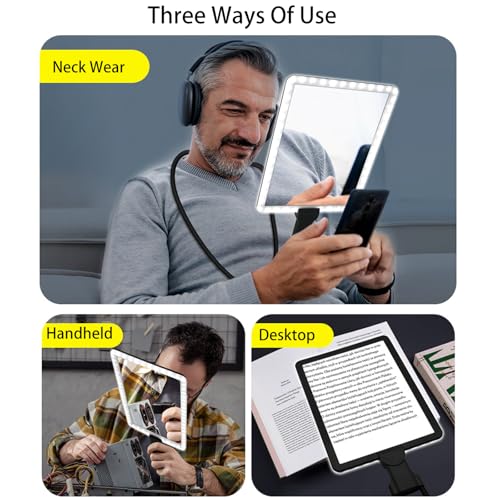 LXIANGN 5X Hands Free Magnifying Glass with Light Neck Wear Magnifier - color: 5x
