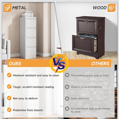 Bestoo File Cabinet, 4 Drawer Filing Cabinet with Lock, Metal File Cabinet - color: White, size: 4Drawer-Vertical-50"H