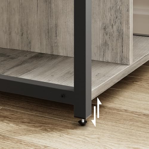 Garvee 3-Tier Printer Stand, Rolling Under Desk Printer Cart with Lockable Wheels, Industrial Mobile Printer Table with Power Outlets, USB Ports & Paper Storage Shelf for Home, Office, Retro Gray - color: Retro Gray
