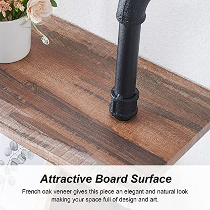 Hombazzar Industrial Pipe Bookshelf,6 Tier Pipe Shelving for Living Room
