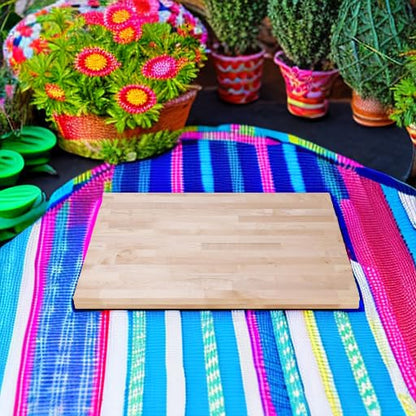 DuraSteel 24x30 Butcher Block Countertop - Maple Solid Wood Workbench for Kitchen, Restaurant, Cabinet, Desk Top, Wood Board, Large Counter Cutting Island Long, Bakery Worktable Dough - Table Top Only - size: 24 x 30 x 1.5 Inches