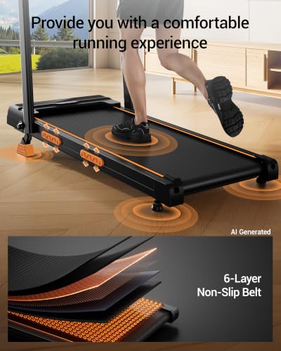 16% Incline Walking Pad Treadmill, 3-in-1 Under Desk Treadmill with Handles | Foldable, Compact, Portable Treadmills for Home Small, 2.5HP Quiet Brushless, 330 LBS Capacity, Home Office, LED Display