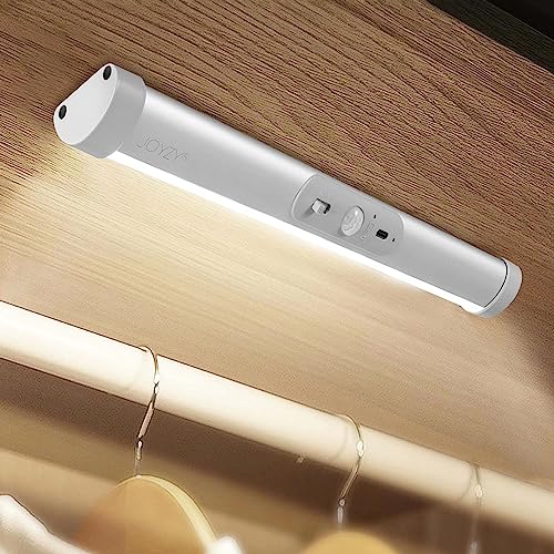 Joyzy Automatic Motion Sensor Closet Lighting Rechargeable Battery Operated | with Eye-Protection Design Under Cabinet Light LED for Wireless Pantry Light Wardrobe Lights (100Lumen, 6000k 80+CRI) - size: 1pack