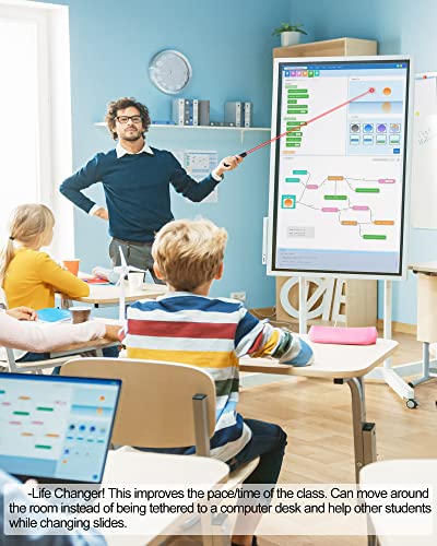 Wireless Presenter Remote Presentation Clicker: USB Type C PowerPoint Clicker with Red Pointer Long Range PPT Control - Universal Power Point Slide Advancer for Mac MacBook Laptop PC Computer Keynote - style: USB+Type C-1 Pack