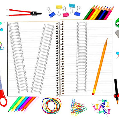 Zonon 6 Pieces Binding Wire Twin Loop Spines Double Loop Binding Wire 1 Inch Cinch Diameter 23 Holes for Teacher Student Document Notebook Making(Silver) - color: Silver