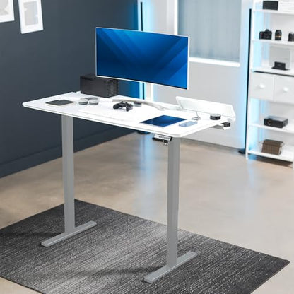 VIVO White 60 x 30 in Standing Desk, DESK-KIT-1G6-P3W - color: White Top / Gray Frame, size: 60 x 30