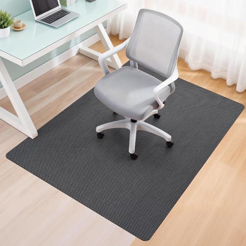 Office Chair Mat for Hard Floors,48"x60" Anti-Slip Waterproof Hardwood Floor Chair Mat,Heavy Duty Floor Protector Rolling Chairs for Home Office(Grey) - color: Grey, size: PVC 48"x60"