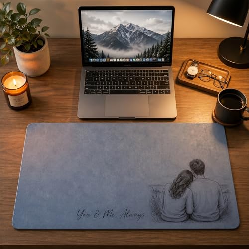 Custom PU Leather Desk Mat, Personalized Mouse Pad with Photo, Large Keyboard Blotter and Table Protector for Office Work, Gaming, Writing, Dad Birthday Fathers Day Gift for Men Home Décor,03 - color: Design 3