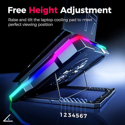 AICHESON Gaming Laptop Cooling Pad with Powerful Cooler Fans