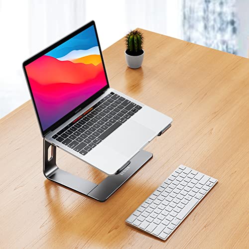 BESIGN LS03 Aluminum Laptop Stand, Ergonomic Detachable Computer Stand, Notebook Holder, Laptop Mount Compatible with Air, Pro, Dell, HP, Lenovo More 10-15.6" Laptops, Gray - color: C-Gray