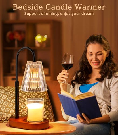 Candle Warmer Lamp with Timer - Electric Candles Wax Warmers Glass Lamps - color: Transparent