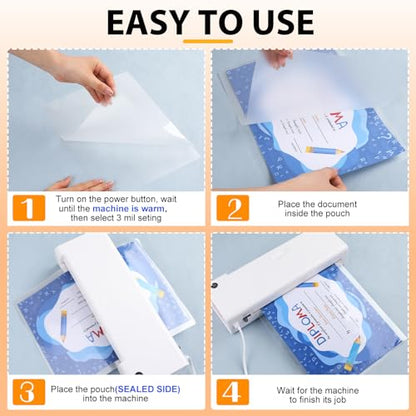 FURWEY Laminating Sheets,500 Pack,3 mil,9x11.5,Thermal Pouches - size: 500PACK-3Mil (9 x11.5Inches)
