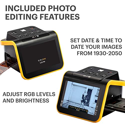 KODAK Slide N Scan Film & Slide Scanner, 22MP, 5" LCD Screen, 135/110/126mm | Converts color and B&W negatives to JPEG digital photos; saves to SD or SDHC card (not included); connects to PC, Mac, or TV