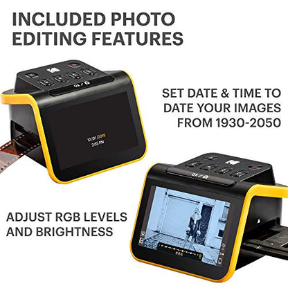 KODAK Slide N Scan Film & Slide Scanner, 22MP, 5" LCD Screen, 135/110/126mm | Converts color and B&W negatives to JPEG digital photos; saves to SD or SDHC card (not included); connects to PC, Mac, or TV