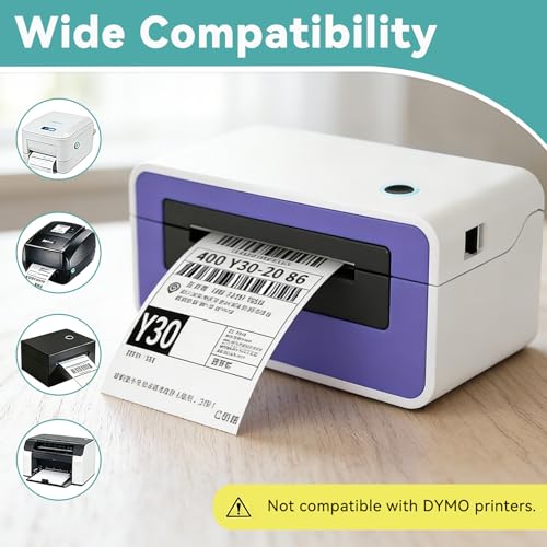 4500 Pcs 4"x6" Thermal Shipping Labels Fanfold, 2 Stacks of 2250