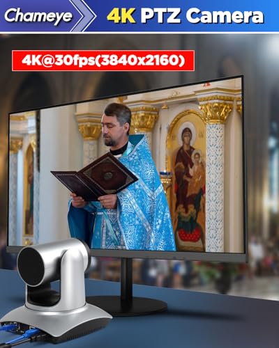 Chameye 4K PTZ Live Streaming Camera 20X Optical Zoom HDMI USB LAN PoE C420 - color: 4K 20x HDMI C420