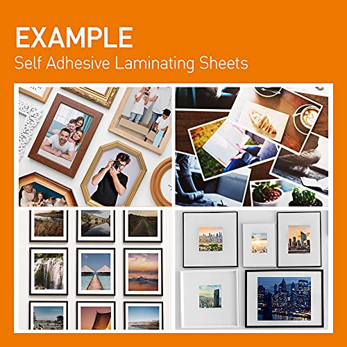 VIOLETTO Self-Seal Cold Laminating Sheets, 8.7x12.2 in, 4 Mil, 50 Pack | 50 self-seal cold laminating sheets, 8.7x12.2 in, 4 mil. No machine or heat needed. Fits letter documents; peel and press. - size: 50 sheets