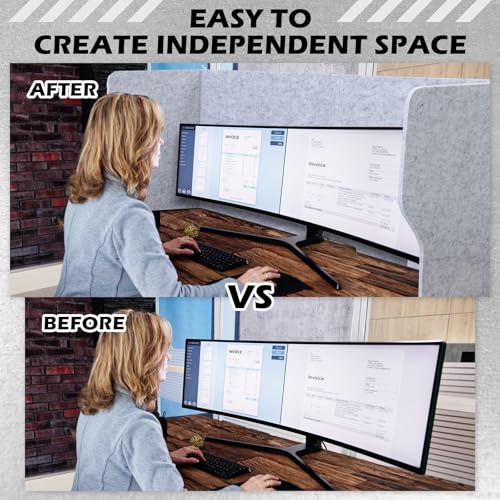 Dunzoom Large Desk Dividers for Students Acoustic Portable Fold Classroom Table Privacy Felt Boards for Workstation Office Home Furniture Partition Dividers (Classic,47.3 x 15.7 x 19.7 Inch) - size: 47.3 x 15.7 x 19.7 Inch, style: Classic
