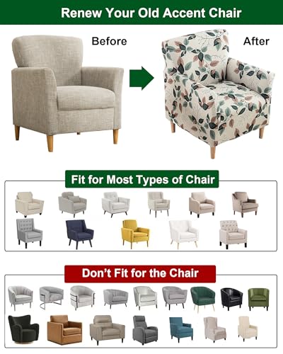 CRFATOP Accent Chair Cover, Stretch Armchair Slipcover for Living Room - color: Color A22