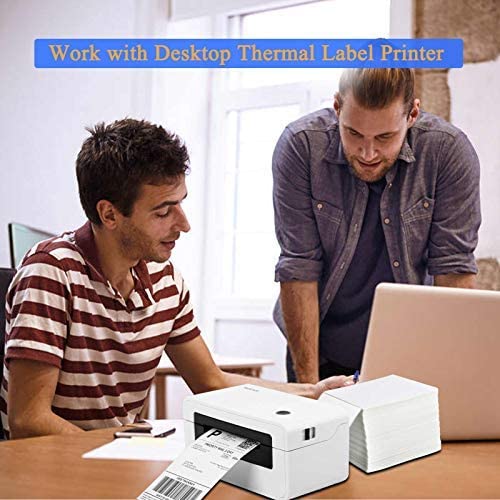 OausTect 4x6 Shipping Label 4000 Fanfold Labels for Rollo, Zebra Direct Thermal Printer, with Perforations - size: 4000 Labels
