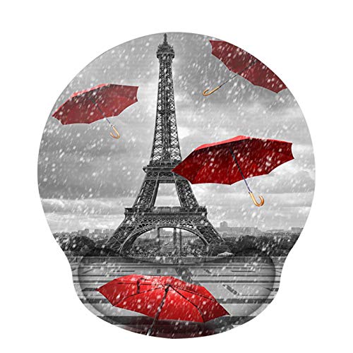 ToLuLu Ergonomic Mouse Pad with Wrist Rest Support, Gel Cute Mouse Pads Non Slip Rubber Base Mousepad, Mouse Wrist Rest Pad for Laptop Computer Home Office Working Gaming Pain Relief, Eiffel Tower - color: Eiffel Tower
