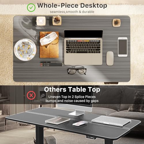 JOY worker Electric Small Standing Desk, 35" Whole Piece Height Adjustable - color: Grey, size: 35" * 20"