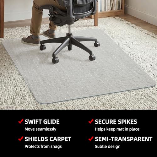 32x48 Inch Office Chair Mat for Carpet Floor, Flat Shipping